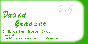 david grosser business card